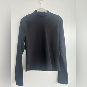 90 Degree By Reflex Black Ribbed Performance Top